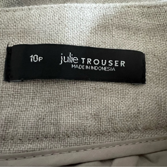 LOFT PETITE JULIE 100% LINEN TROUSERS 10P - Picture 6 of 8